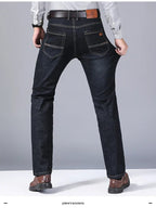 High Quality Spring Summer Classics Business Jeans Men Denim Pants Straight Work Casual Trousers Male Plus Size 28 - 40 - StepByStepNow