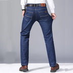 High Quality Spring Summer Classics Business Jeans Men Denim Pants Straight Work Casual Trousers Male Plus Size 28 - 40 - StepByStepNow