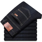 High Quality Spring Summer Classics Business Jeans Men Denim Pants Straight Work Casual Trousers Male Plus Size 28 - 40 - StepByStepNow