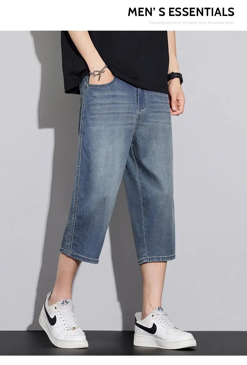 Capri Jeans Uomo 28-38 in Denim Retro High Quality - StepByStepNow