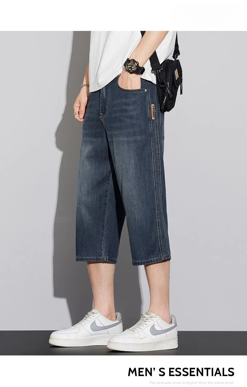 Capri Jeans Uomo 28-38 in Denim Retro High Quality - StepByStepNow