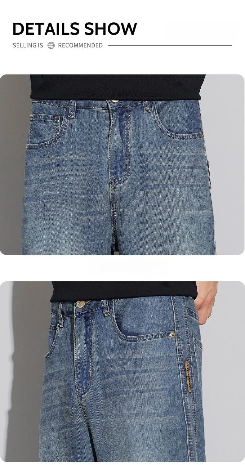 Capri Jeans Uomo 28-38 in Denim Retro High Quality - StepByStepNow