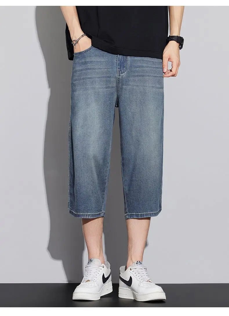 Capri Jeans Uomo 28-38 in Denim Retro High Quality - StepByStepNow