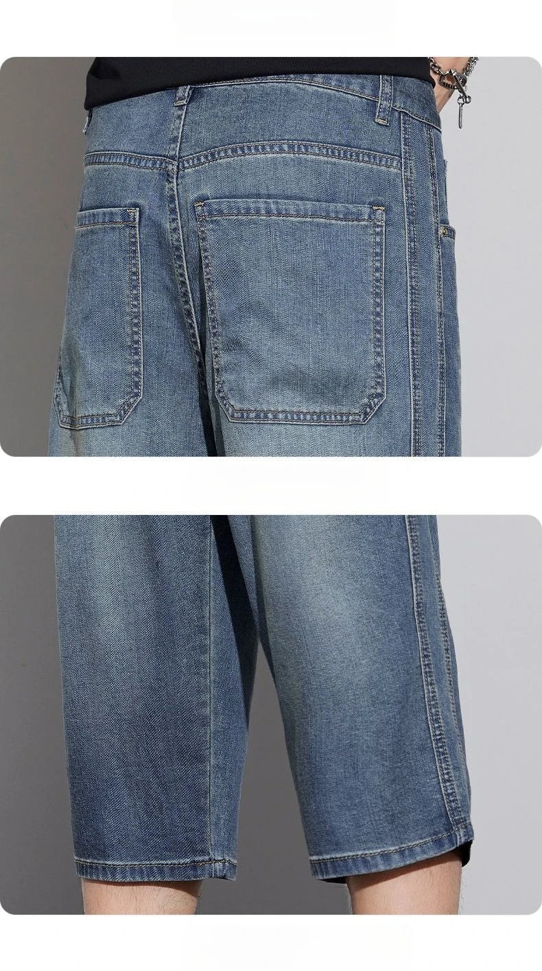 Capri Jeans Uomo 28-38 in Denim Retro High Quality - StepByStepNow