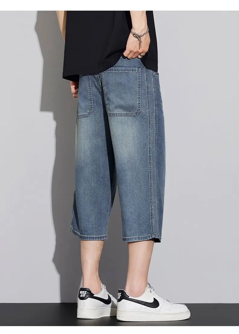 Capri Jeans Uomo 28-38 in Denim Retro High Quality - StepByStepNow