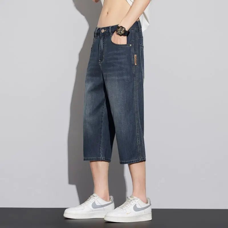 Capri Jeans Uomo 28-38 in Denim Retro High Quality - StepByStepNow