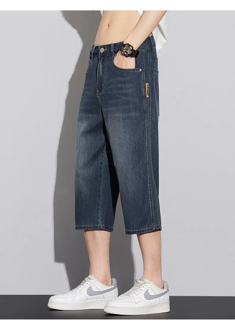 Capri Jeans Uomo 28-38 in Denim Retro High Quality - StepByStepNow