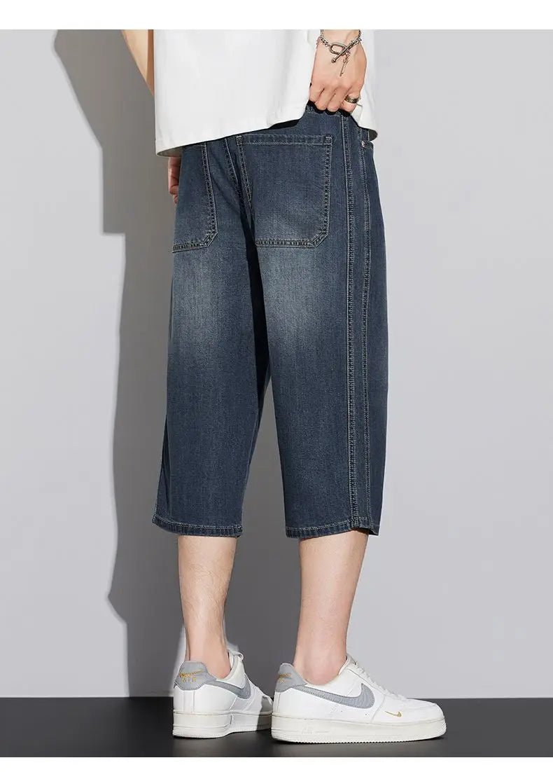 Capri Jeans Uomo 28-38 in Denim Retro High Quality - StepByStepNow