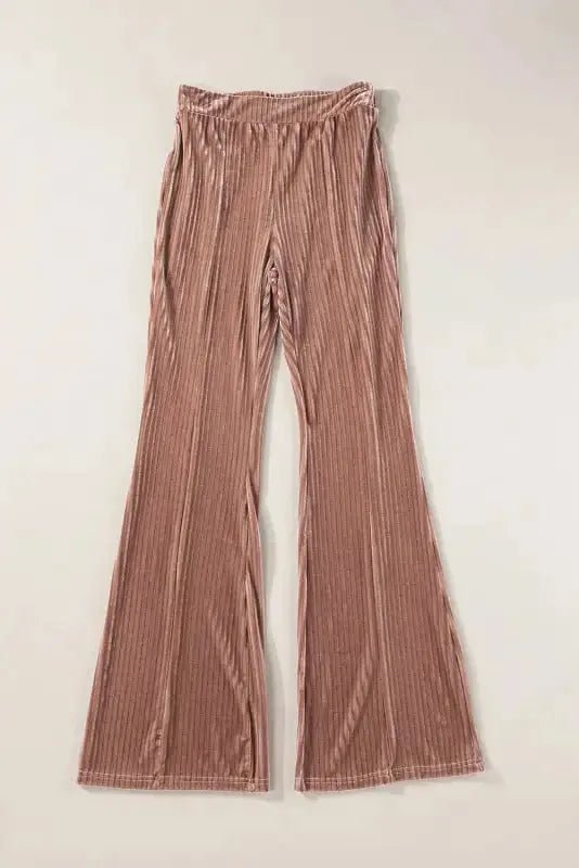 High Waist Flare Corduroy Pants - StepByStep