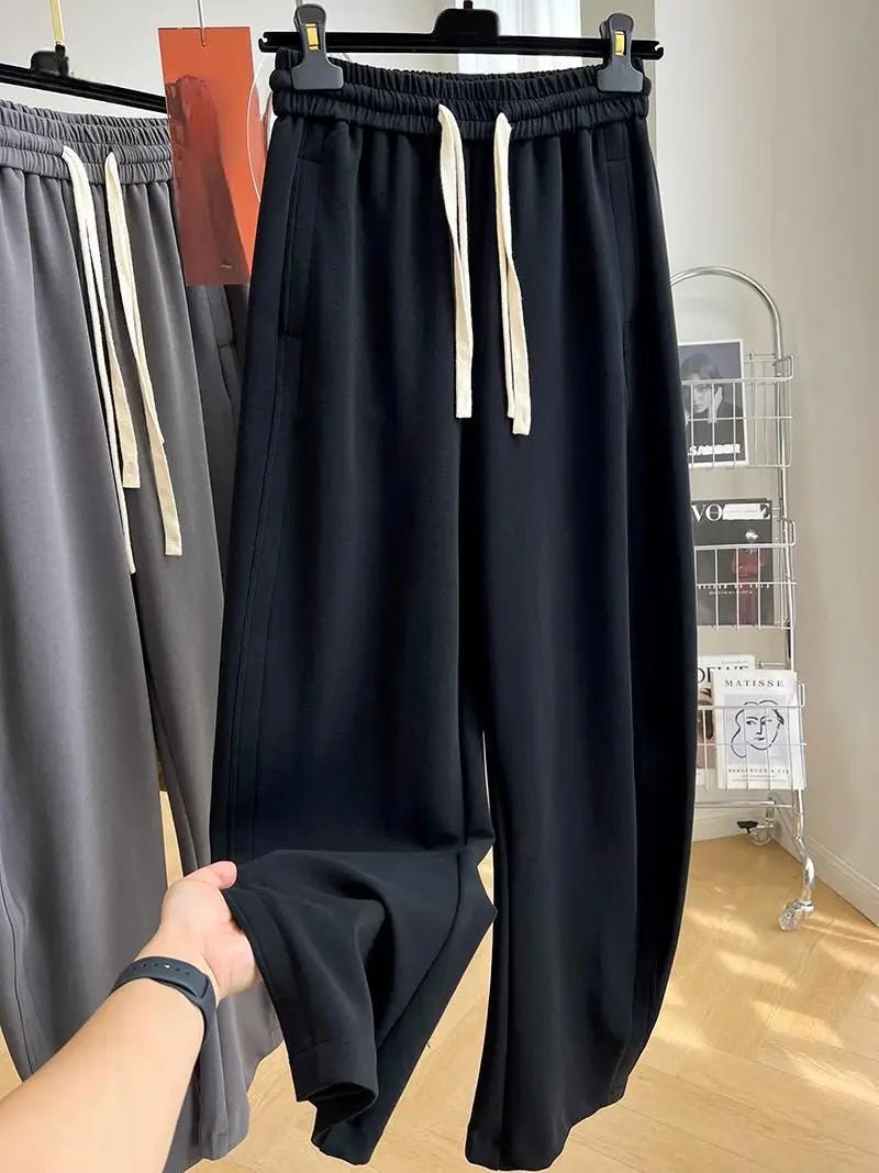 High - Waisted Loose Wide - Leg Pants - Autumn Design Sense Drawstring Trousers | StepbyStepNow - StepByStepNow