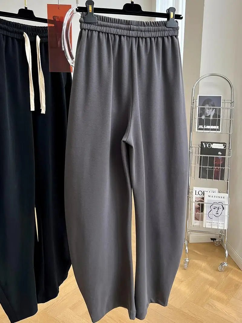 High - Waisted Loose Wide - Leg Pants - Autumn Design Sense Drawstring Trousers | StepbyStepNow - StepByStepNow
