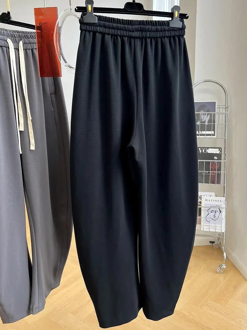 High - Waisted Loose Wide - Leg Pants - Autumn Design Sense Drawstring Trousers | StepbyStepNow - StepByStepNow