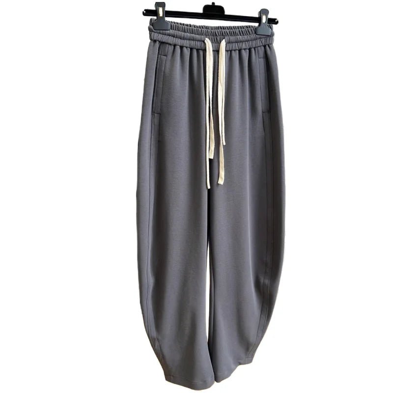 High - Waisted Loose Wide - Leg Pants - Autumn Design Sense Drawstring Trousers | StepbyStepNow - StepByStepNow