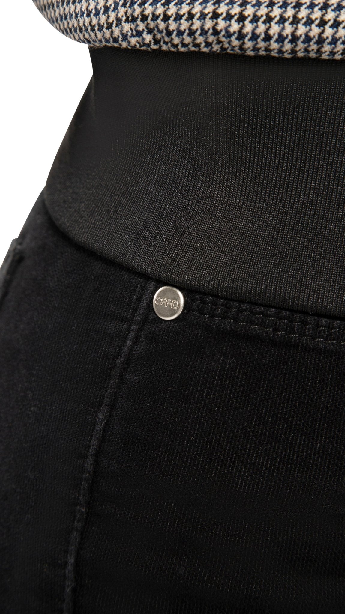 Houndstooth Track Jacket With Side Tape Detail - StepByStep