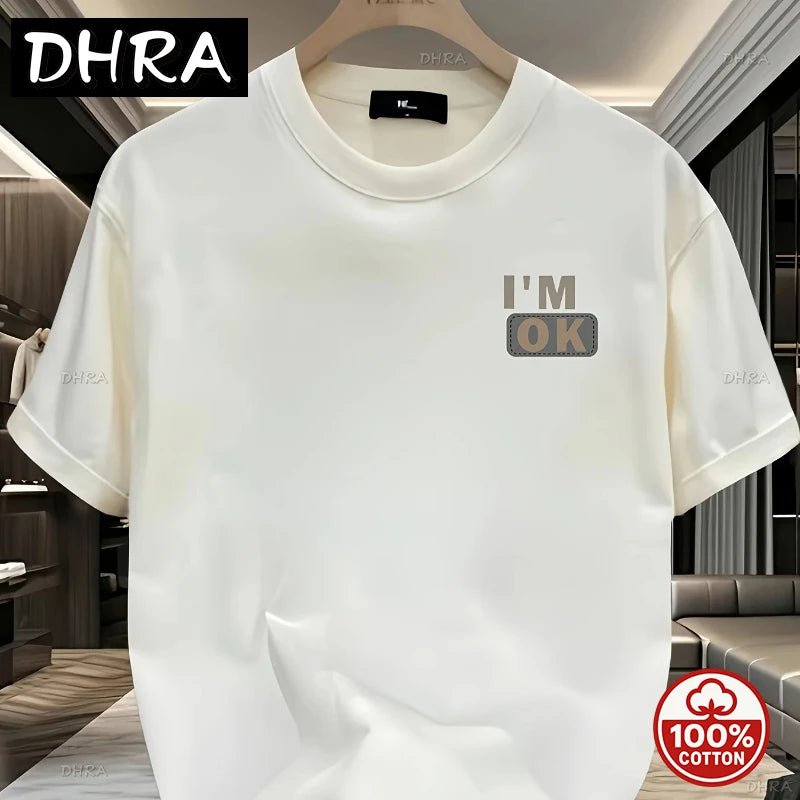 "I'm OK" Men's Printed T-Shirt - Summer 2026 Loose Fit Cotton - StepByStepNow