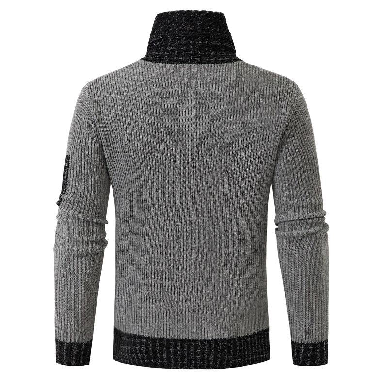Independent Station Casual Slim Knit Pullover Long - sleeved Scarf Collar Sweater Men's - StepByStepNow