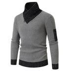 Independent Station Casual Slim Knit Pullover Long - sleeved Scarf Collar Sweater Men's - StepByStepNow