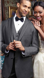 "Infinity" Steel Grey Tuxedo Jacket Notch (Separates) - StepByStepNow