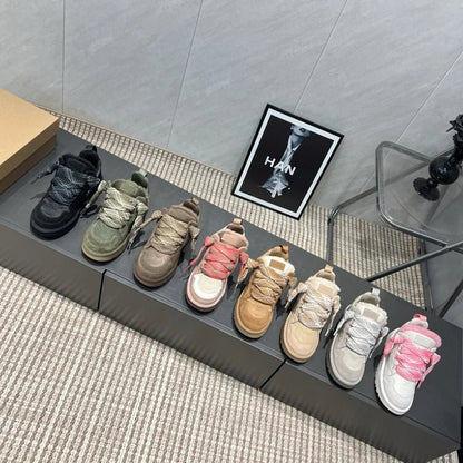 Inverno Mel Taglio basso Moda Versatile Scarpe casual Fondo piatto Comodi e caldi Stivali da neve in vera pelliccia da donna - StepByStep