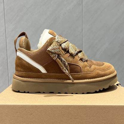 Inverno Mel Taglio basso Moda Versatile Scarpe casual Fondo piatto Comodi e caldi Stivali da neve in vera pelliccia da donna - StepByStep