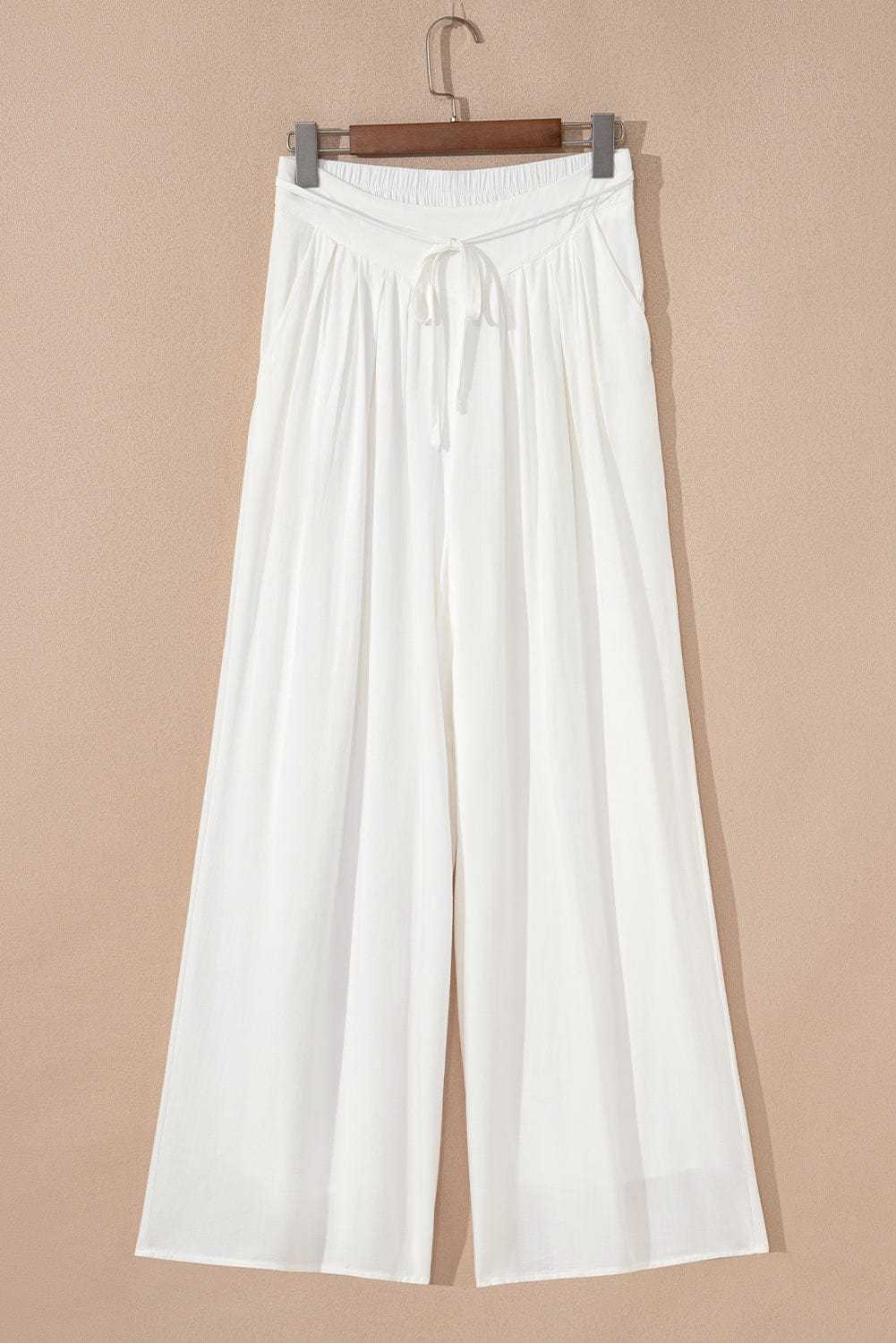 Ivory Flow Linen Trousers - StepByStep