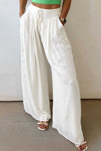 Ivory Flow Linen Trousers - StepByStep