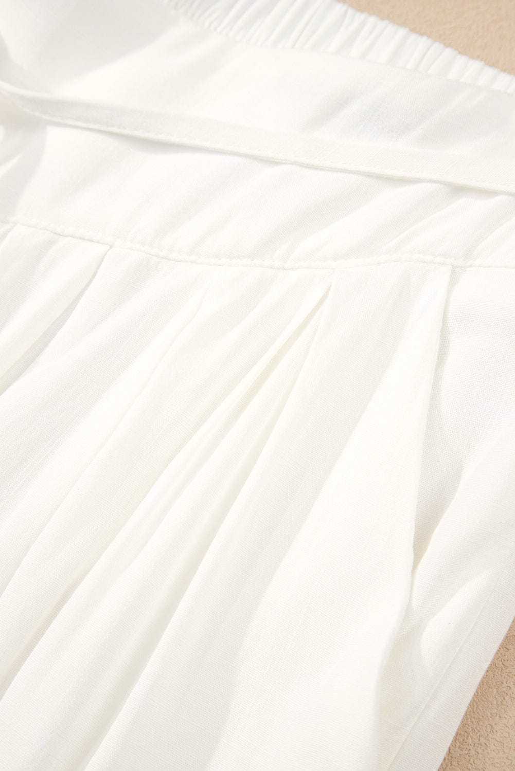 Ivory Flow Linen Trousers - StepByStep