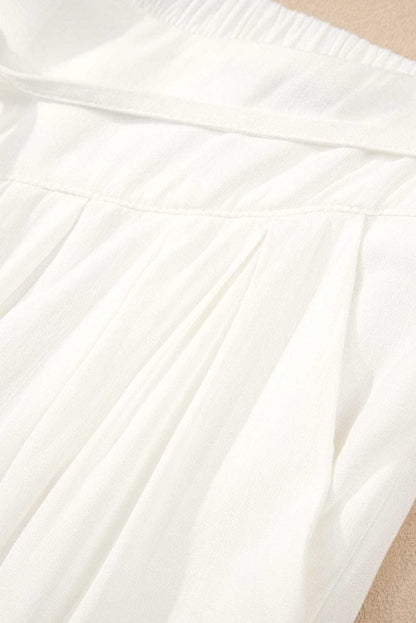 Ivory Flow Linen Trousers - StepByStep