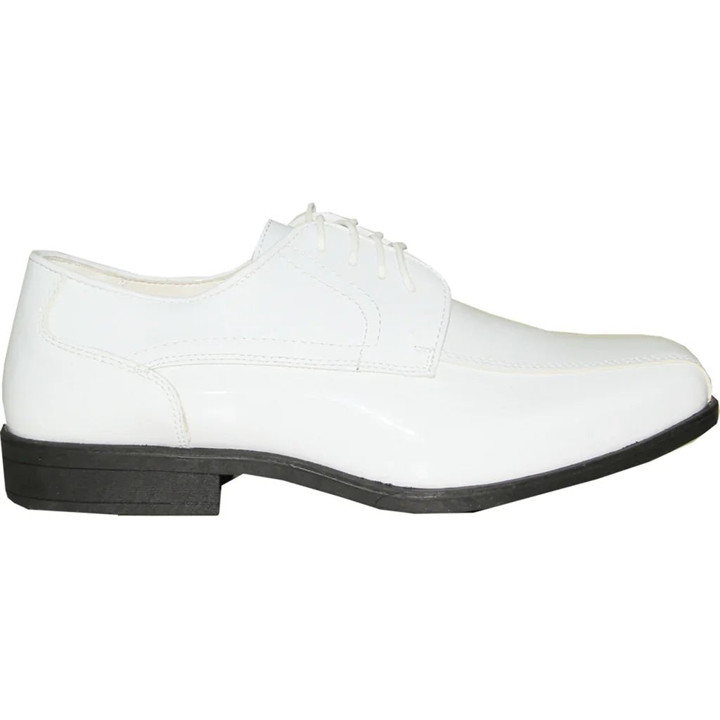 JEAN YVES Men Dress Shoe JY02 Oxford Formal Tuxedo for Prom & Wedding Shoe White Patent - StepByStep