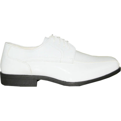 JEAN YVES Men Dress Shoe JY02 Oxford Formal Tuxedo for Prom & Wedding Shoe White Patent - StepByStep