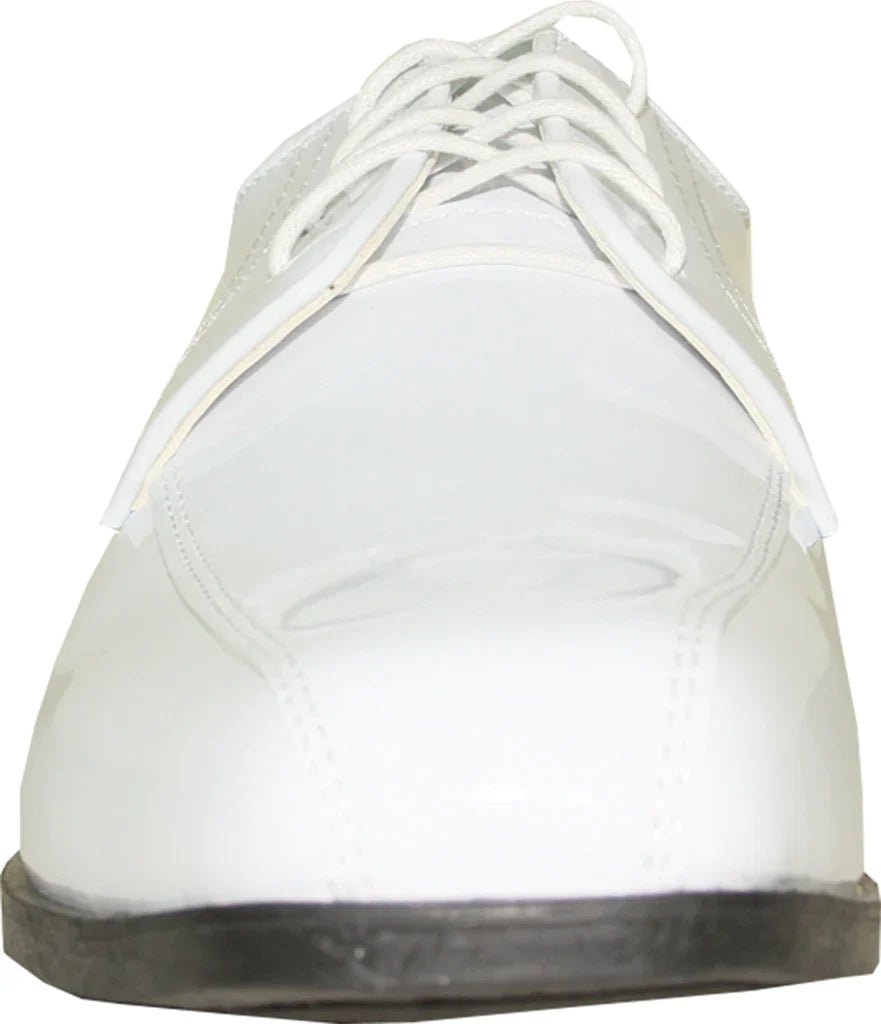 JEAN YVES Men Dress Shoe JY02 Oxford Formal Tuxedo for Prom & Wedding Shoe White Patent - StepByStep