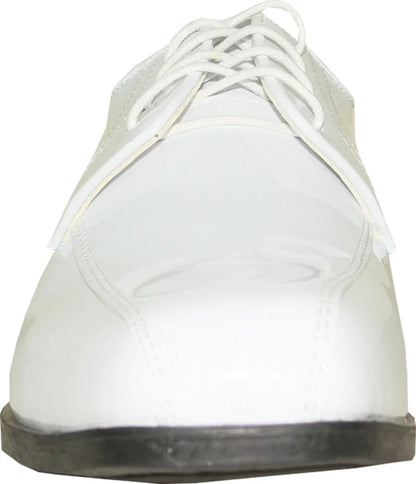 JEAN YVES Men Dress Shoe JY02 Oxford Formal Tuxedo for Prom & Wedding Shoe White Patent - StepByStep