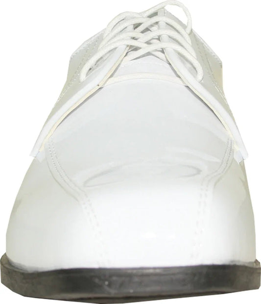 JEAN YVES Men Dress Shoe JY02 Oxford Formal Tuxedo for Prom & Wedding Shoe White Patent - StepByStep