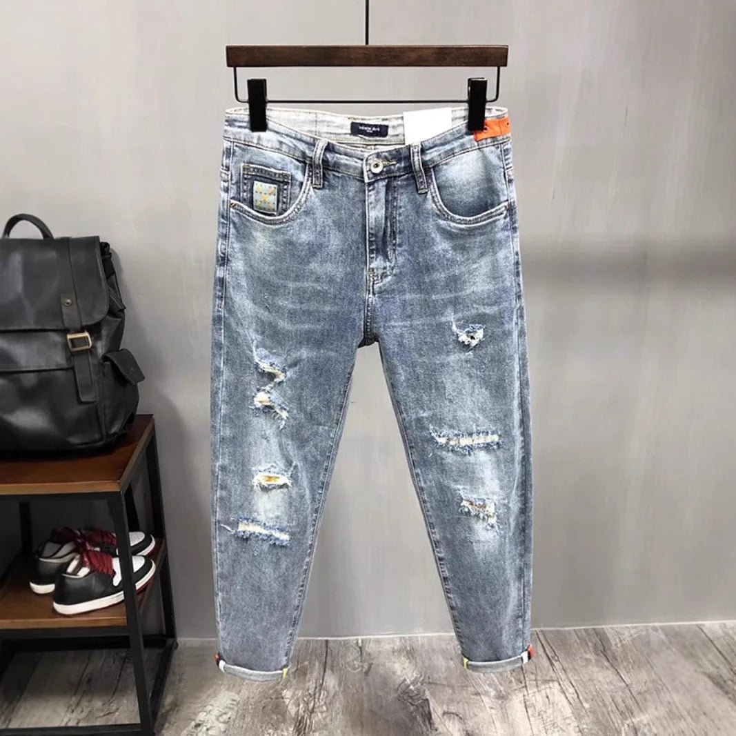 Jeans da uomo alla moda Slim Fit Gamba dritta - StepByStepNow