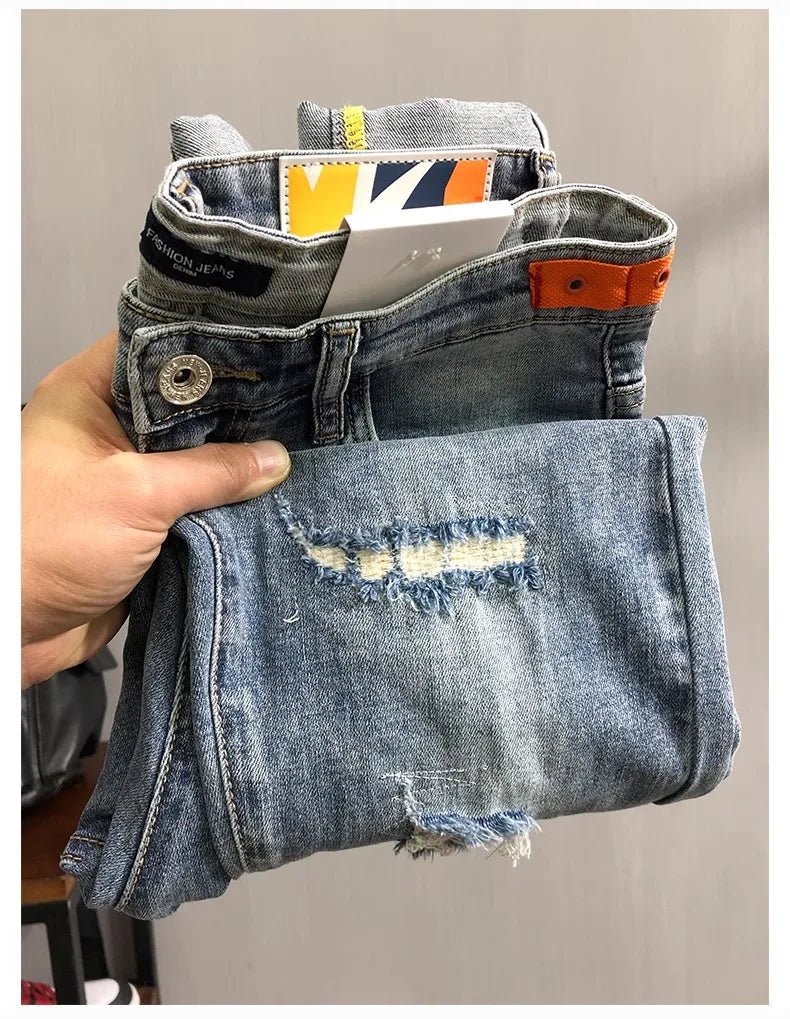 Jeans da uomo alla moda Slim Fit Gamba dritta - StepByStepNow