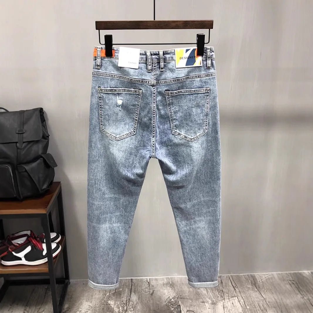 Jeans da uomo alla moda Slim Fit Gamba dritta - StepByStepNow