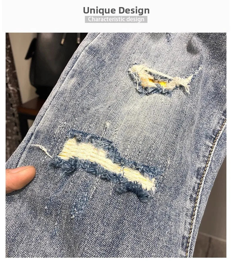 Jeans da uomo alla moda Slim Fit Gamba dritta - StepByStepNow