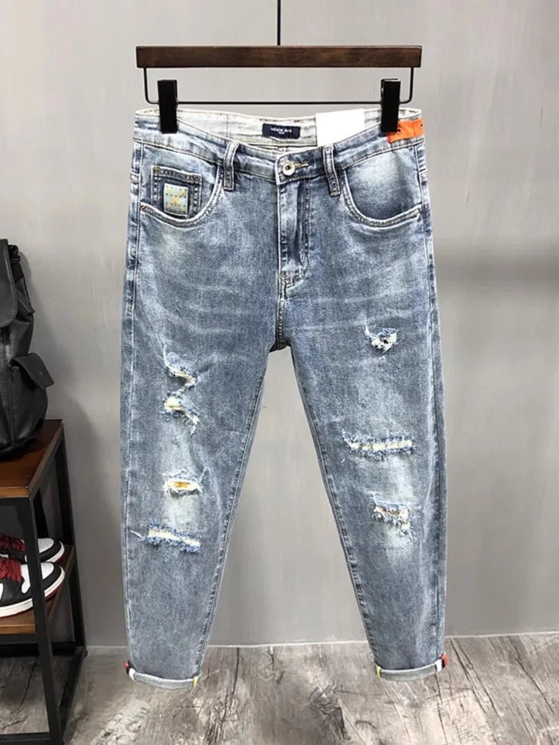 Jeans da uomo alla moda Slim Fit Gamba dritta - StepByStepNow