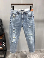 Jeans da uomo alla moda Slim Fit Gamba dritta - StepByStepNow