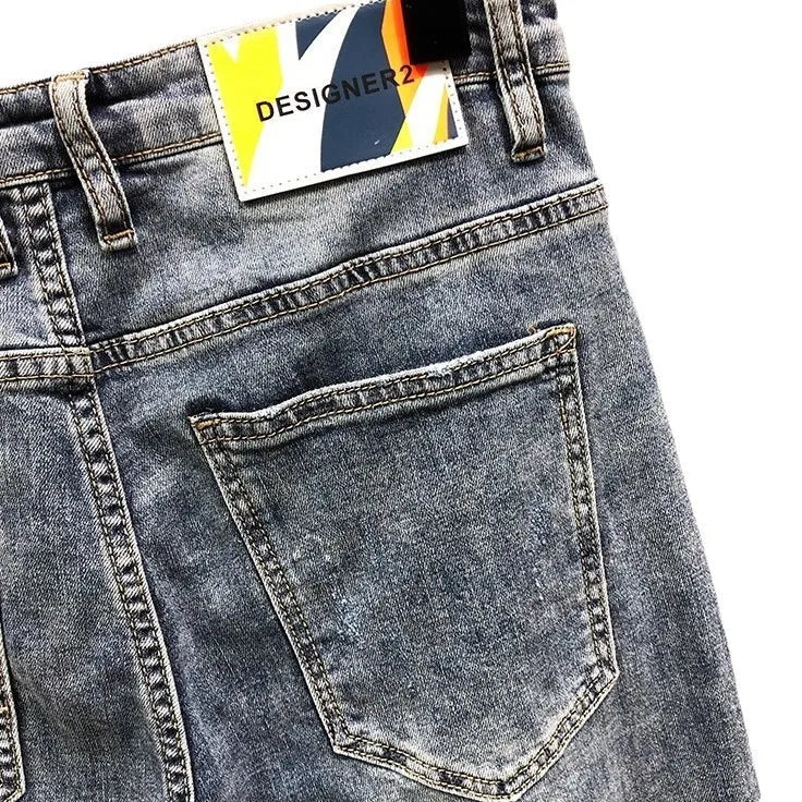 Jeans da uomo alla moda Slim Fit Gamba dritta - StepByStepNow