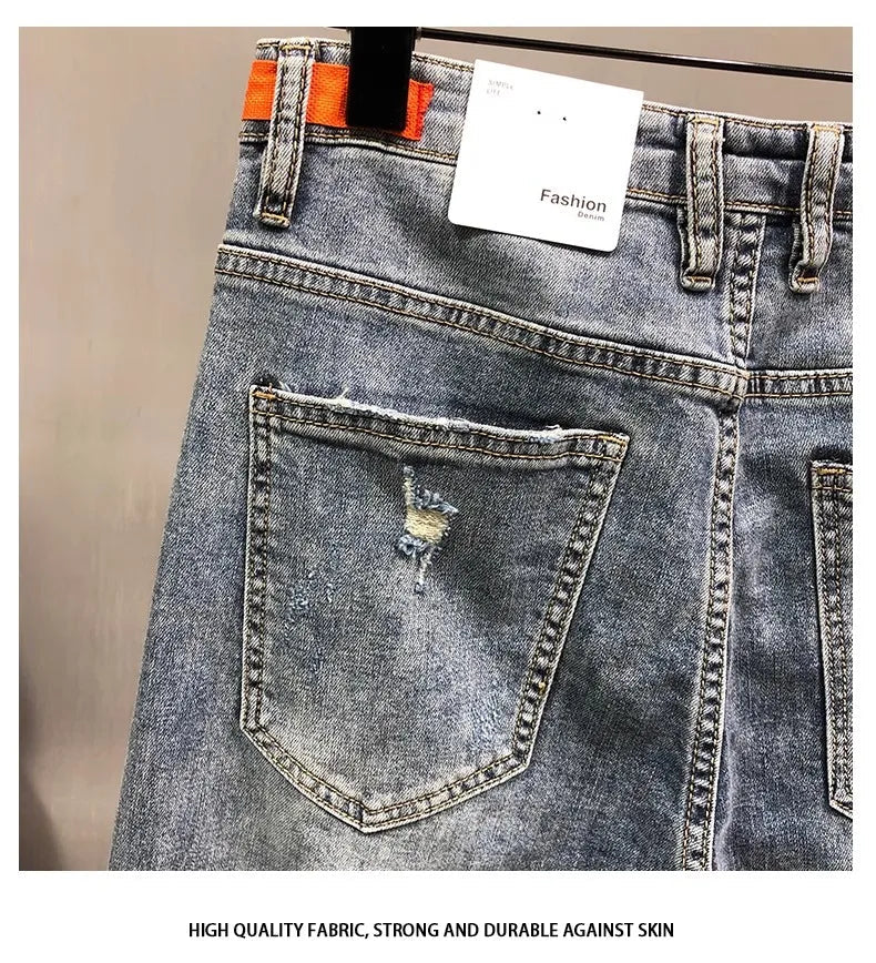 Jeans da uomo alla moda Slim Fit Gamba dritta - StepByStepNow