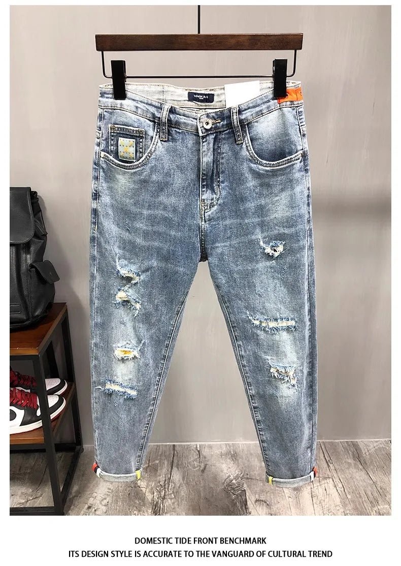 Jeans da uomo alla moda Slim Fit Gamba dritta - StepByStepNow