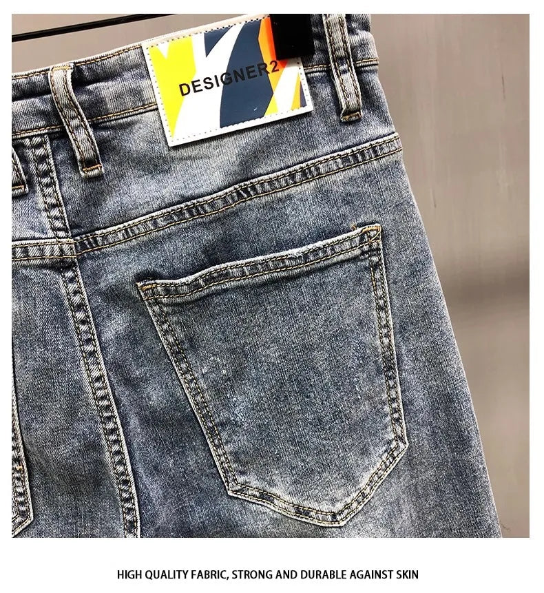 Jeans da uomo alla moda Slim Fit Gamba dritta - StepByStepNow