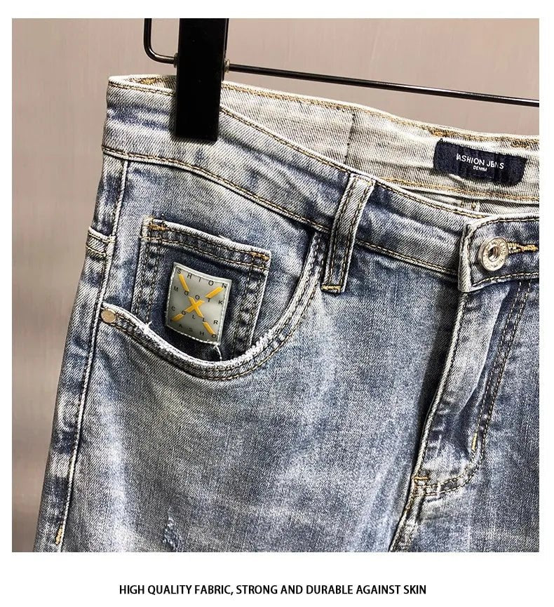 Jeans da uomo alla moda Slim Fit Gamba dritta - StepByStepNow