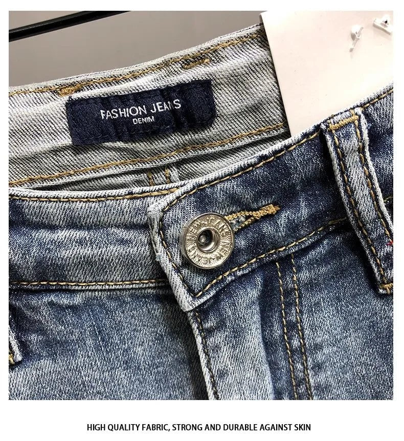 Jeans da uomo alla moda Slim Fit Gamba dritta - StepByStepNow