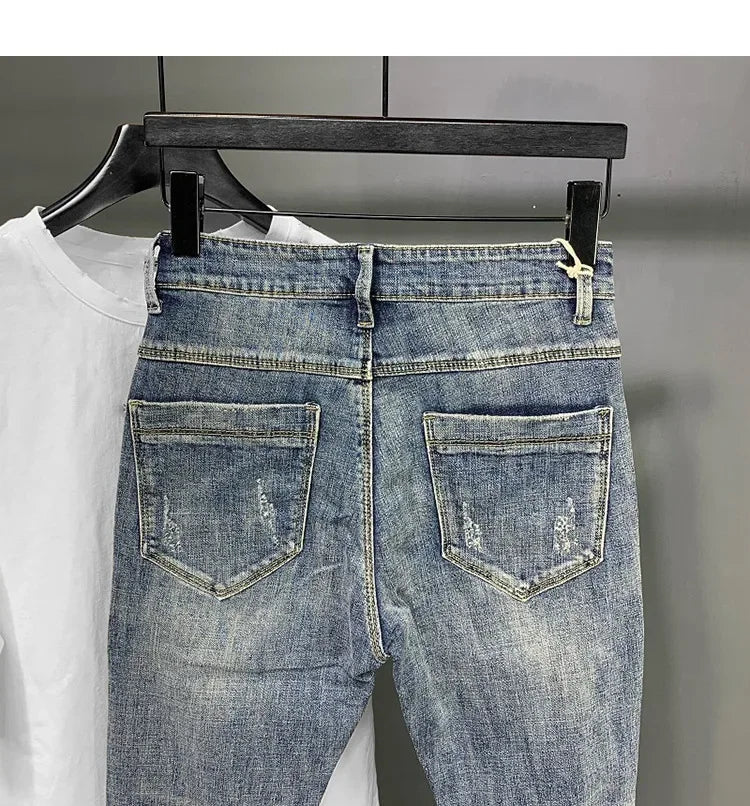 Jeans da uomo alla moda Slim Fit strappati - StepByStepNow