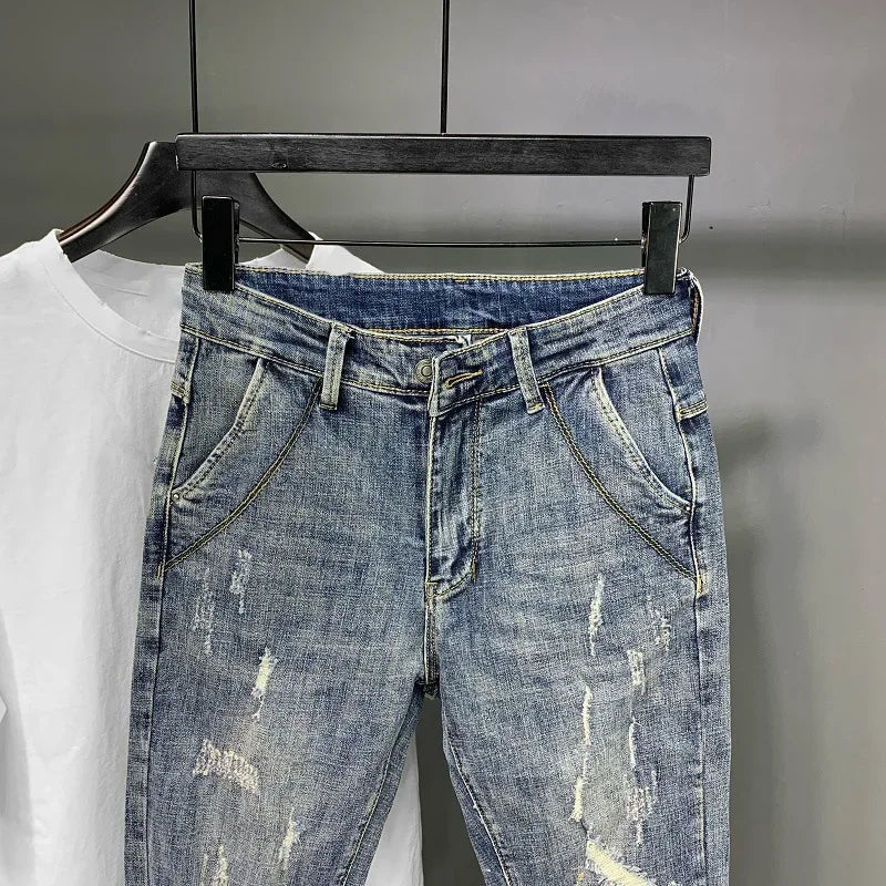 Jeans da uomo alla moda Slim Fit strappati - StepByStepNow