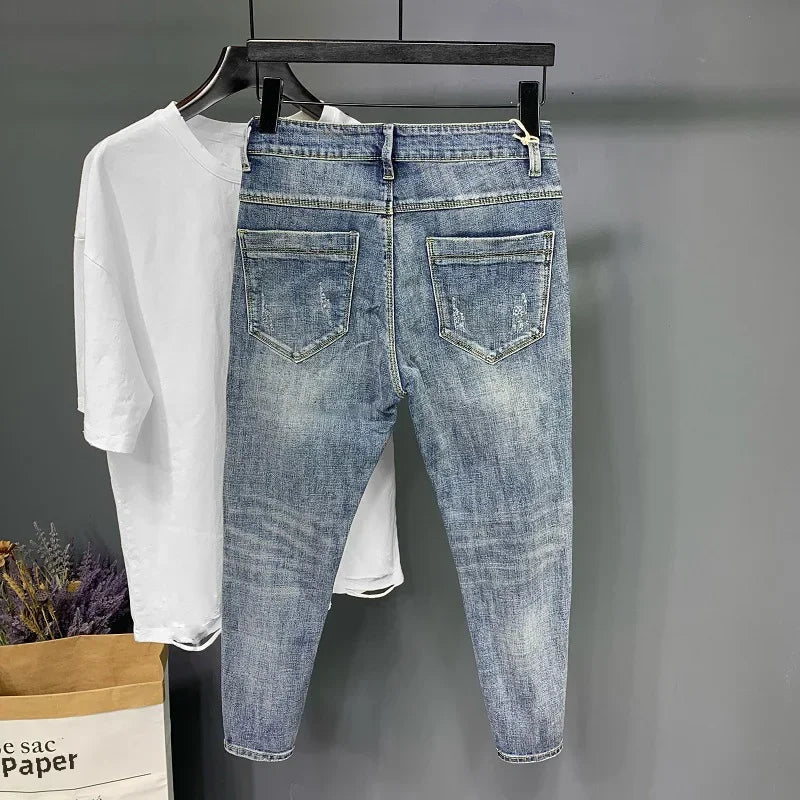 Jeans da uomo alla moda Slim Fit strappati - StepByStepNow