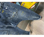 Jeans da uomodi High Street Distressed Graffiti Patch - StepByStepNow