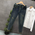 Jeans High Street Style Slim Fit Primavera Estate Nuovo arrivo - StepByStepNow